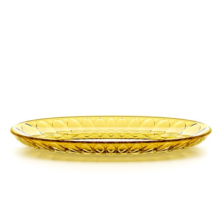 vassoio ovale piccolo vanity giallo zafferano